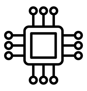 Cpu çipin simgesi tasarım