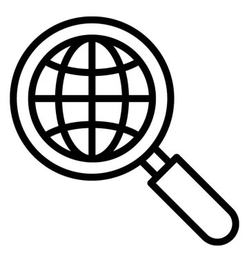 Büyüteç'i ve küresel anket bayraklarında küre