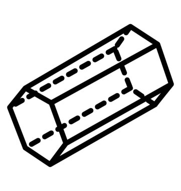 Geometrik şeklin basit vektör 3d