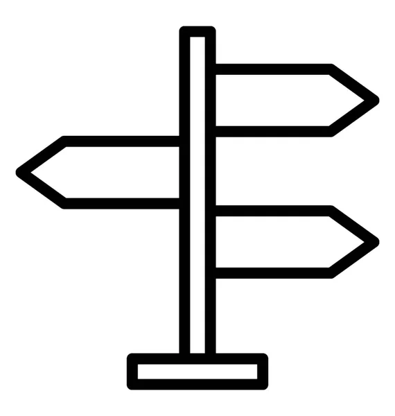 Richtungspfeile Wegweiser Symbol — Stockvektor