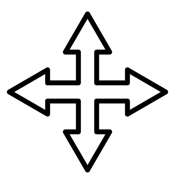 Four Ways Arrows Show Four Directions — Stock Vector