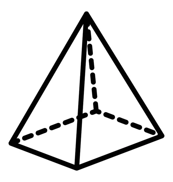 Ícone Vetorial Prisma Triangular — Vetor de Stock