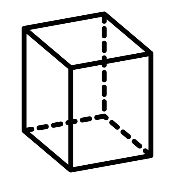 Ícone Vetor Cubo —  Vetores de Stock