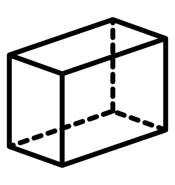 図面直方体ベクトル アイコン — ストックベクタ