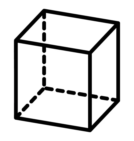 Ícone Vetor Cubo — Vetor de Stock