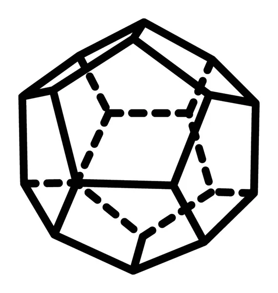 Векторний Дизайн Піктограм Ікосаедра — стоковий вектор