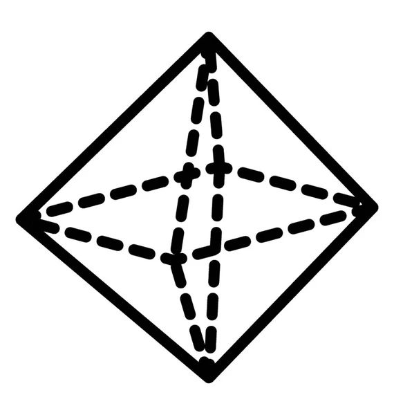 Icon Design Des Oktaeders — Stockvektor