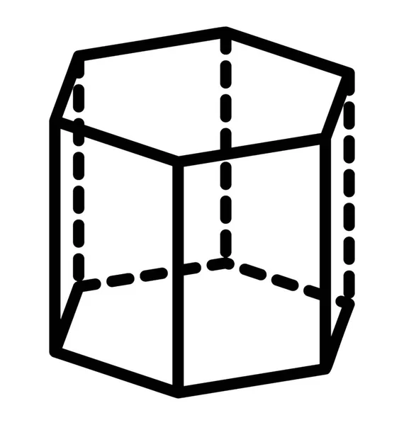 Трехмерная Форма Шестиугольной Призмы — стоковый вектор