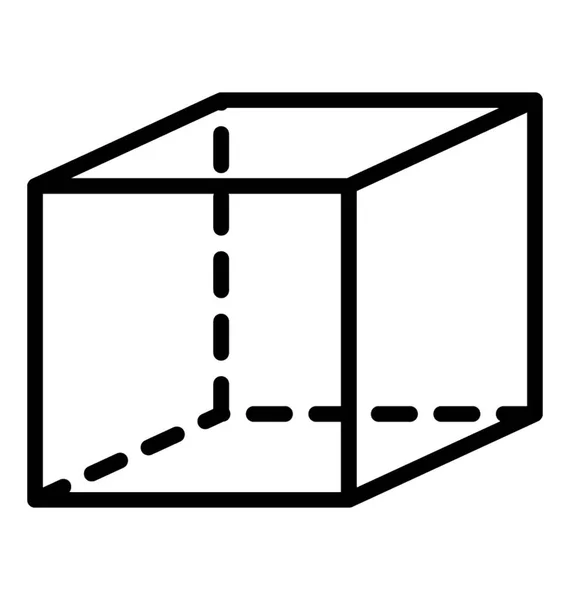 Icono Vectorial Cubo — Vector de stock