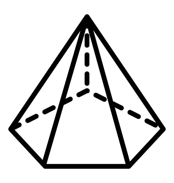 Mathematische Form Kunst Sechseckige Pyramide — Stockvektor