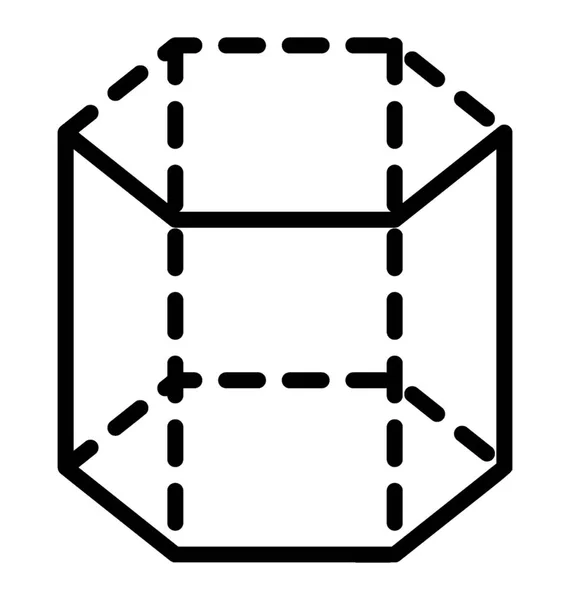 Conception Forme Prisme Hexagonal — Image vectorielle