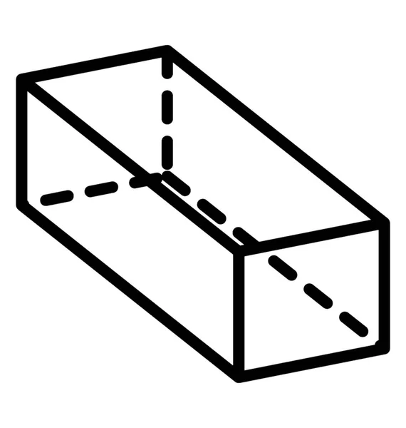 Forma Geométrica Diseño Icono Cuboide — Vector de stock