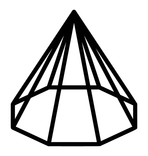 Pictogram Van Lijn Van Een Piramide — Stockvector
