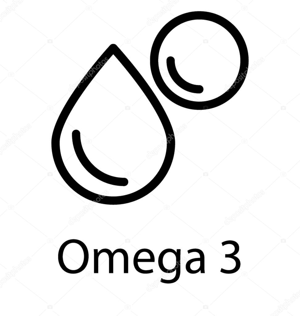 Droplets of fatty acids omega 3