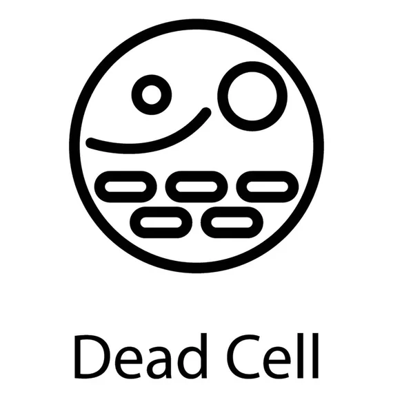 Ikonen Visar Döda Celler Huden — Stock vektor