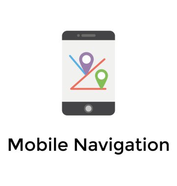 Akıllı telefon, Mobil navigasyon simge pimlerinden konumu