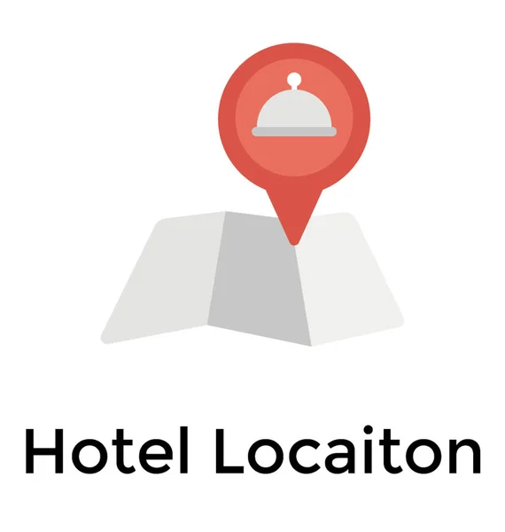 Mapa Pin Marker Hotel Sign Hotel Location — Archivo Imágenes Vectoriales