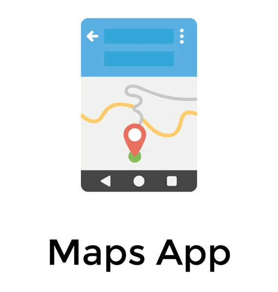 Maps App Vektor Icon Design — Stockvektor