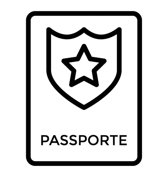 Векторний Дизайн Піктограми Паспорта — стоковий вектор