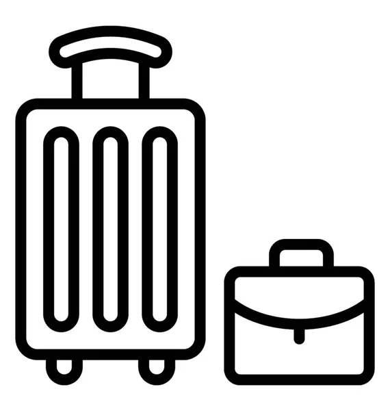 Trolleytasche Und Aktentasche Gepäck — Stockvektor