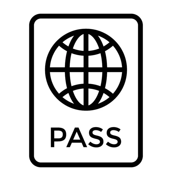 Une Petite Icône Passeport Livret — Image vectorielle