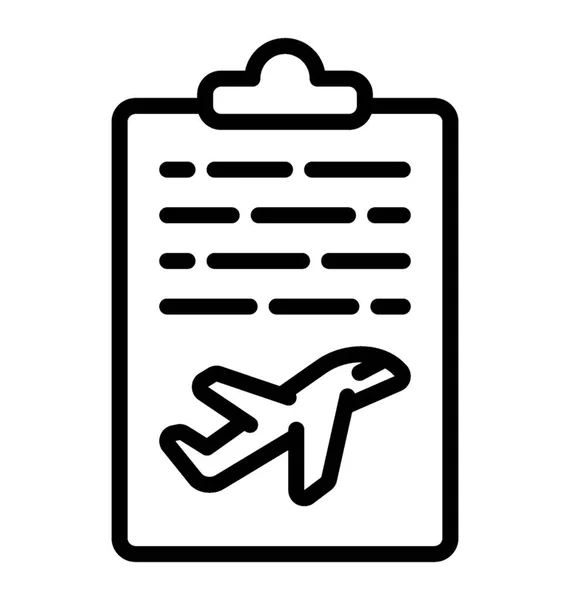 Icono Vectorial Información Vuelo — Vector de stock