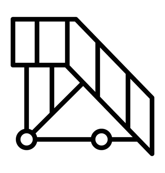 Flugzeugtreppe Zum Befestigen Flugzeug — Stockvektor