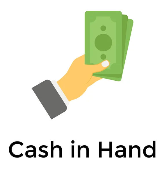 Geld Der Hand Kapital — Stockvektor