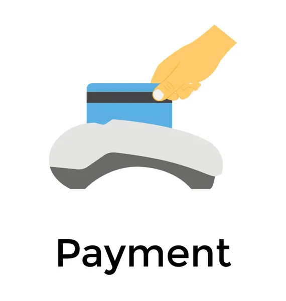 Ein Zahlungssymbol Mit Der Kreditkarte — Stockvektor