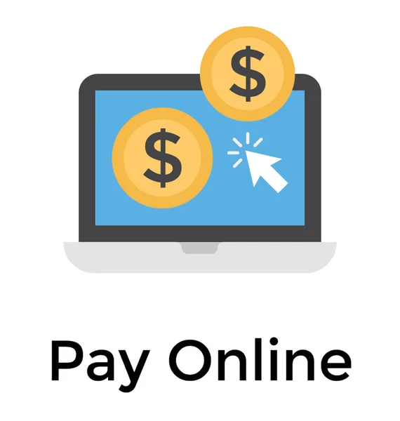 Zaplatit Online Systém Pro Bezpečné Transakce — Stockový vektor