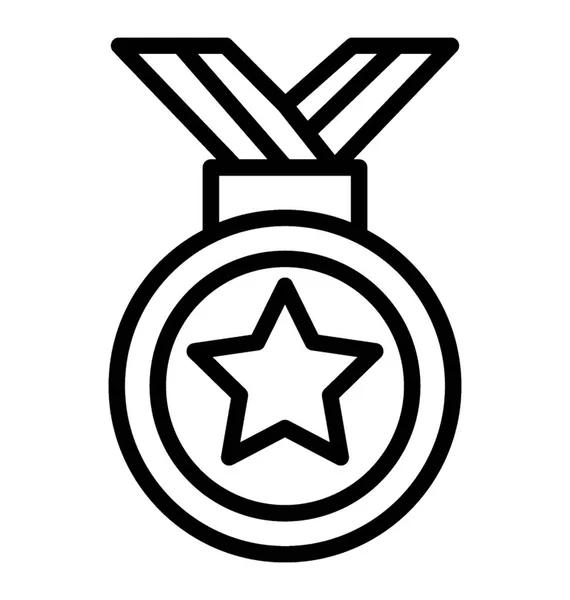 達成を描いた星のメダル — ストックベクタ