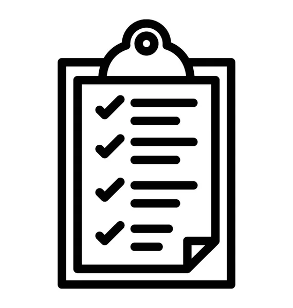 Igned Policy Document Approved List Items Icon — Stock Vector
