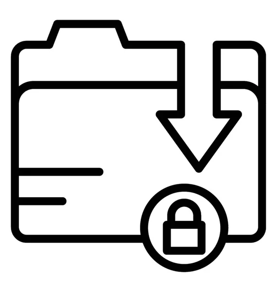 用于数据保护的安全文件夹 — 图库矢量图片