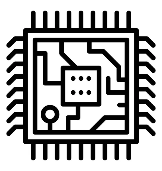 Dispositivo Hardware Computador Microprocessador — Vetor de Stock