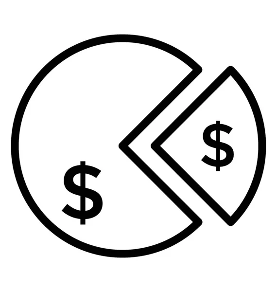 Tortendiagramm Das Das Konzept Der Investitionen Zeigt — Stockvektor