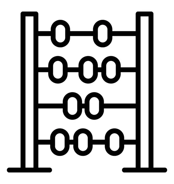 Calculating Device Abacus Icon Design — Stock Vector