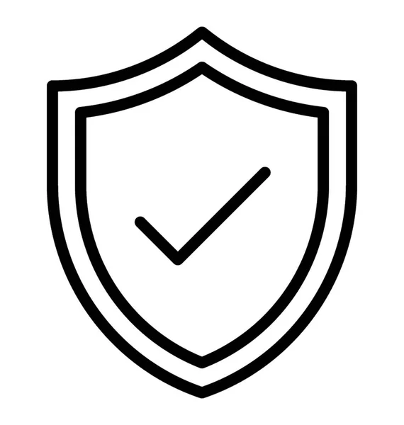 Escudo Seguridad Con Marca Verificación — Archivo Imágenes Vectoriales