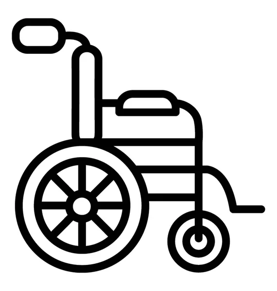 Scaun Rotile Ajutor Mobilitate Pentru Persoanele Handicap — Vector de stoc