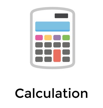 Hesap makinesi vektör simgesi tasarım