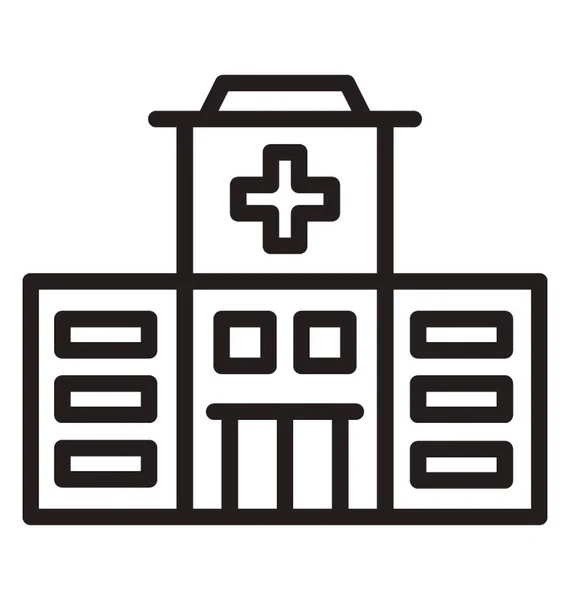 Hospital a medical facility icon