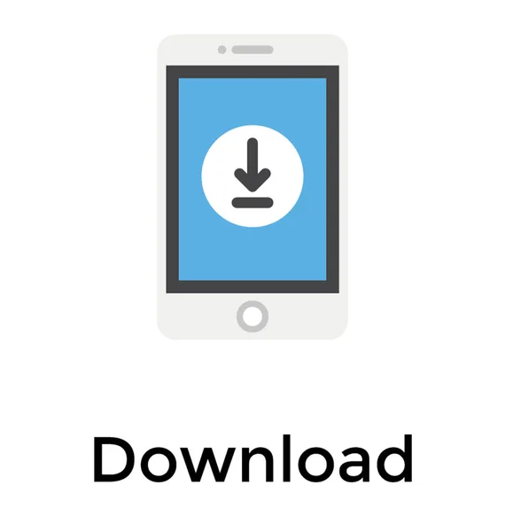 Handy Mit Downloadschild — Stockvektor