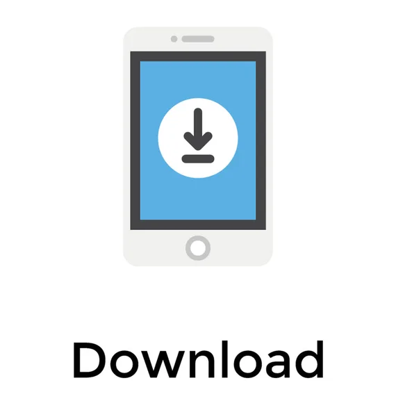 Мобильный Телефон Знаком Загрузки — стоковый вектор