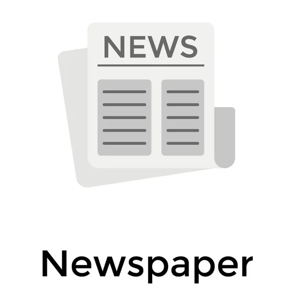 Zeitungssymbol Der Printmedien — Stockvektor