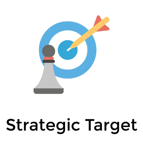 Seta Símbolo Objetivo Alvo Estratégico — Vetor de Stock
