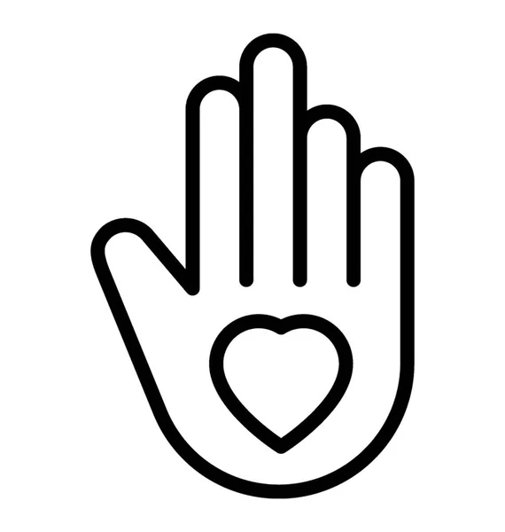 Руки Сердцем Обозначают Благотворительность — стоковый вектор