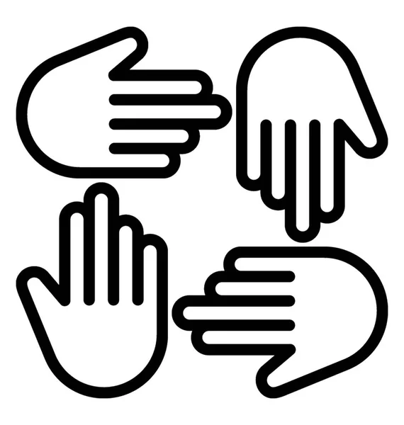 Mãos Que Representam Mãos Ajudantes — Vetor de Stock