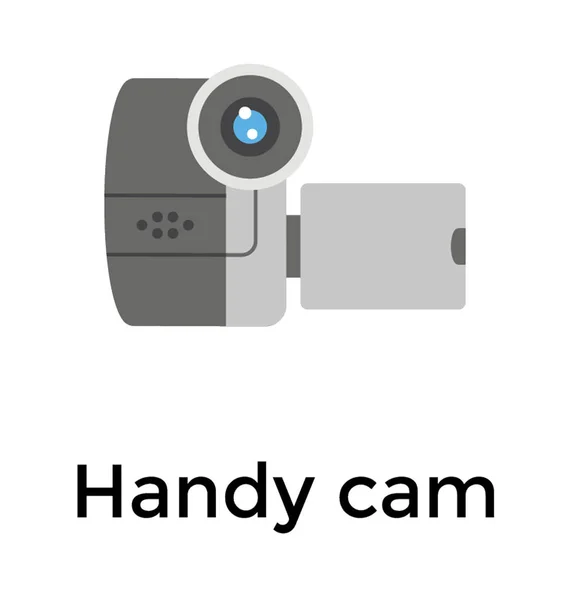 Uma Handycam Para Produção Filmes Vídeo — Vetor de Stock