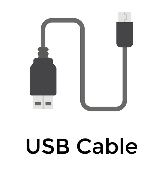 Cable Usb Para Almacenamiento Datos — Archivo Imágenes Vectoriales
