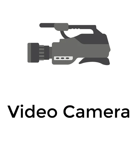 Profesyonel Video Için Bir Video Kamera — Stok Vektör