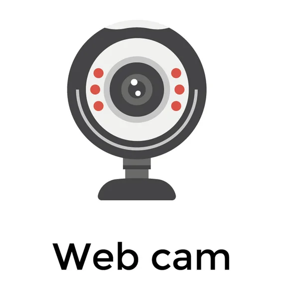 Webcam Used Internet Camera Video Calling — Stock Vector